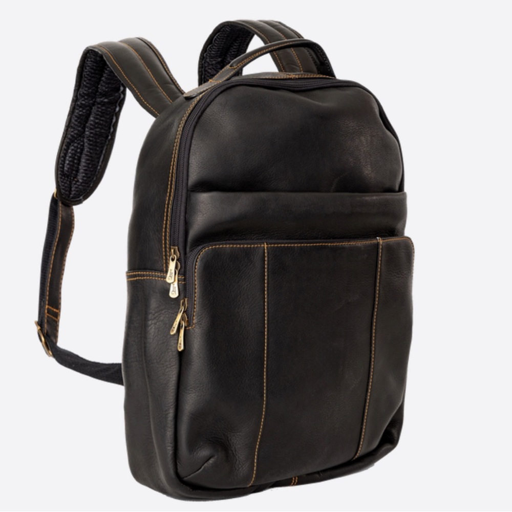 Black Leather Backpack